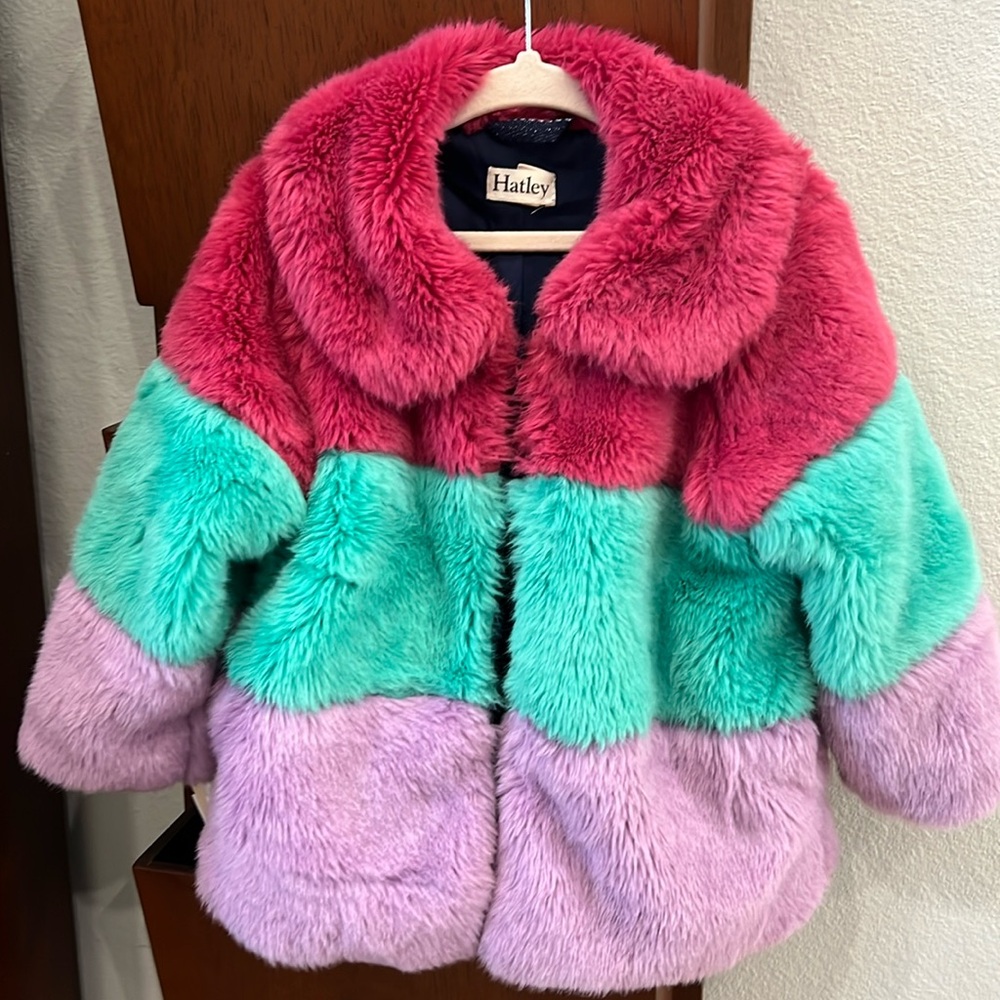 Multicolor Hatley Faux Fur Coat -Size 3
